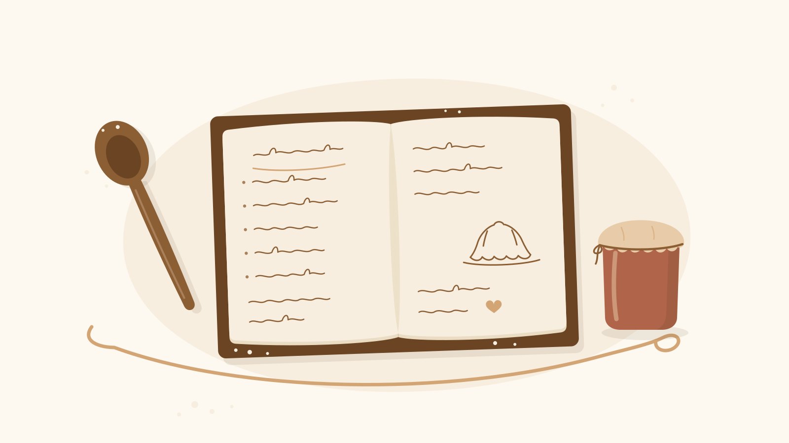 Cahier de recettes ancien écrit à la plume, ouvert sur une table de cuisine en bois